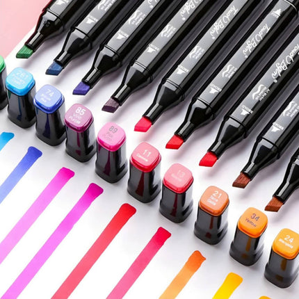 Set Profesional De Marcadores Plumones Doble Punta 80 Pcs Suave