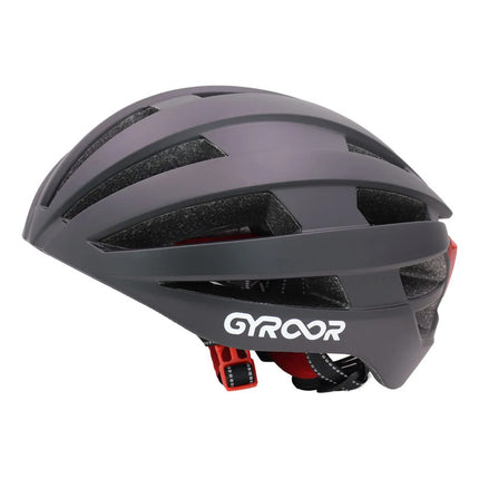 Casco Gyroor  Con Luz Led Negro Negro M