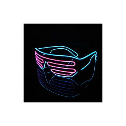 Lentes Con Luz De Neon P/fiesta Cotillón C/control A Pila Aa Varios