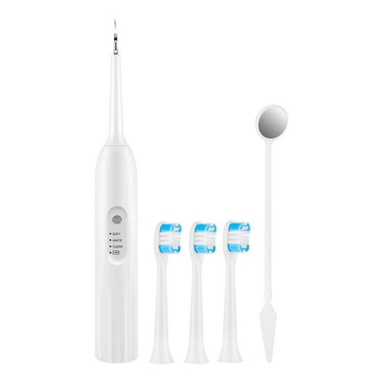 Limpiador Dental De Sarro Portátil Con Accesorios Blanco