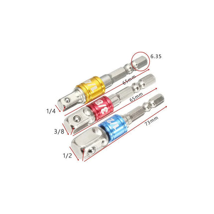 Punta Adaptadores Llave Impacto Atornillador 1/4 3/8 1/2 Pul