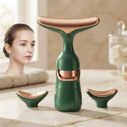 Masajeador Facial 4d Con Vibración Alta Frecuencia Verde