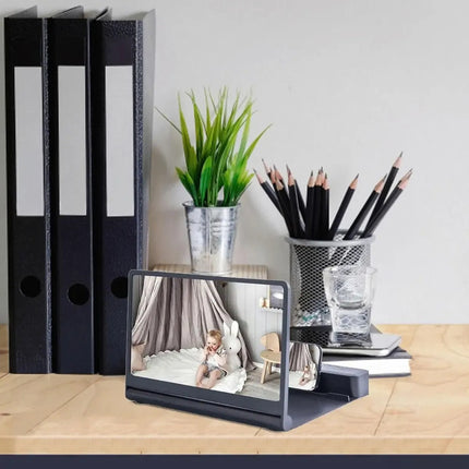 Amplificador De Pantalla Celular Con Bluetooth Y Parlantes Negro