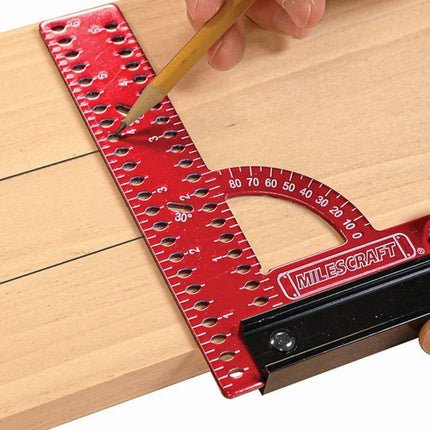 Escuadra De Precisión 150mm Carpintero Metrica Mc Rojo