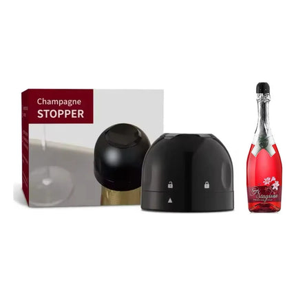 Tapón Para Botellas De Vino Bebidas Tapa Al Vacío Negro