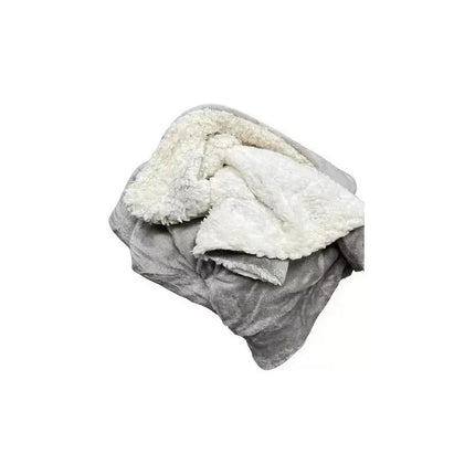 Manta Polar 1 Plazas Con Corderito Calidad Liso 1300 G Varios