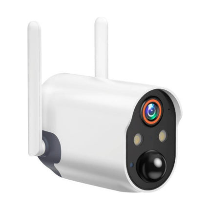 Camara Wi Fi Exterior Con Panel Solar  Blanco