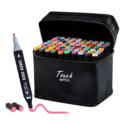 Set Profesional De Marcadores Plumones Doble Punta 80 Pcs Suave