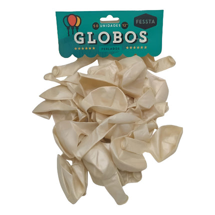 Globo Perlado Por 50 Unidades 12 Pulgadas