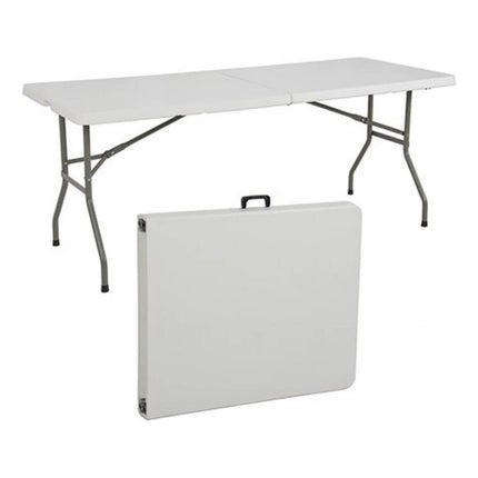 Mesa Plegable De Jardin Exterior Camping 150x70x74 Blanco