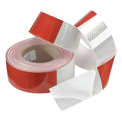 Cinta Reflectiva Roja Y Blanca En Rollo 5 Cm X 5metros  Roja Y Blanca Cinta