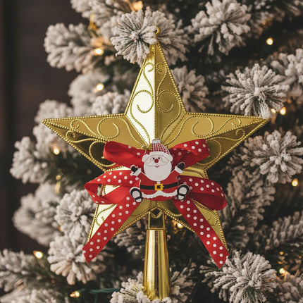 Puntero De Navidad Estrella Dorada 18cm Dorado