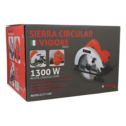 Sierra Circular 7 1300 W Vigore Rojo