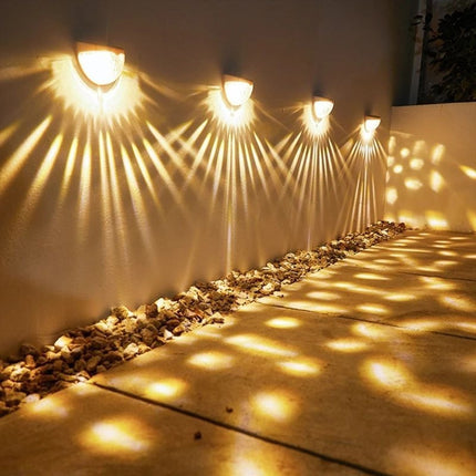 Foco Aplique Solar Led Decoración Fotocélula Cálida X Unidad