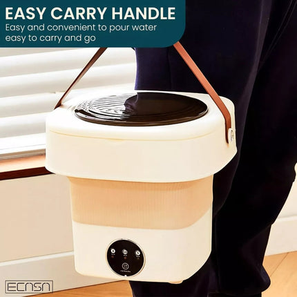 Mini Lavadora Portatil Con Cubeta Plegable Con Centrifugado B