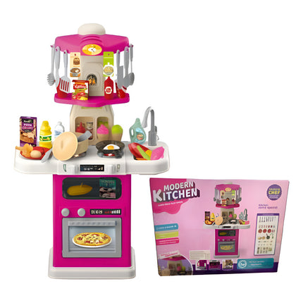 Cocina Con Luz Y Sonido Rosa 78x47x21.5cm Rosa