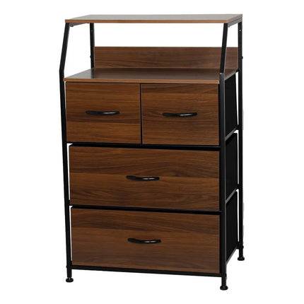 Mueble 4 Cajones Con Estante 60x39x96cm Madera