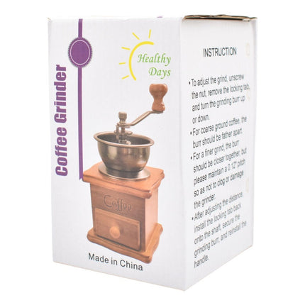 Molinillo Manual Para Cafe Madera Y Metal Chw03249 Marrón