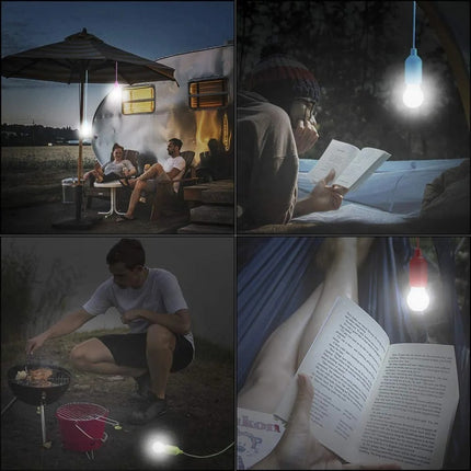 Lampara Led A Pilas - Ideal Apagón Roperos Fiestas Y Camping Blanco Blanca