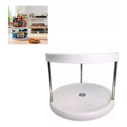 Organizador Multiuso Tipo Bandeja Repisa 2 Niveles Blanco Blanco