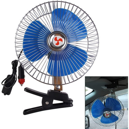 Ventilador 12v Oscilante Cabina Auto Camioneta Pinza V40 Azul