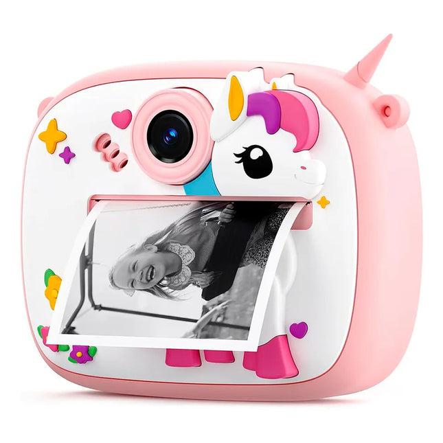 Camara De Fotos Dual Instantanea Infantil Varios Diseños Rosa Chicle