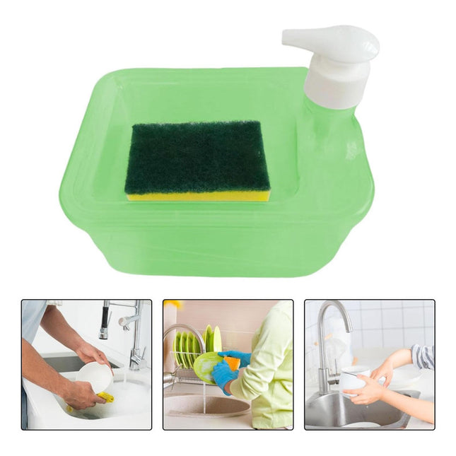 Dispensador Jabon Y Porta Esponja Plastico F9921 V