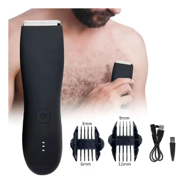 Afeitadora Rasuradora Hombre Corporal Partes Intimas Negro