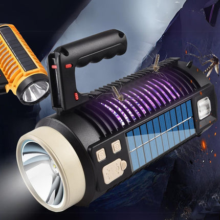 Linterna Mata Mosquitos Multifuncion Solar Recargable Blanco Y Ultravioleta Blanco