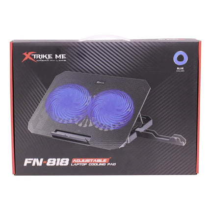 Bandeja Cooler Gamer Xtrike Me Fn-818 2 Fan Negro Negro Azul