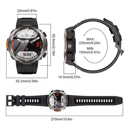 Smartwatch Blackview W50 Pro 1.45  Resistencia Ip68 Negro