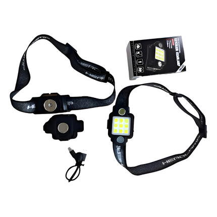 Linterna Minero Cuadrada 9 Led Con Iman  Luz Led Negro
