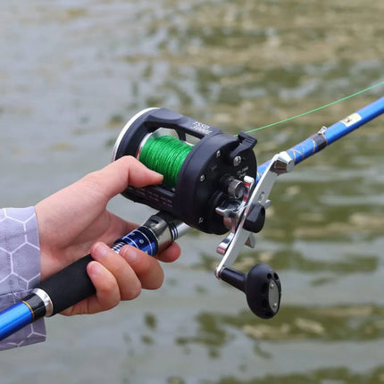Reel De Pesca Giratorio Derecho Tssd 4000l Hw66344 Negro