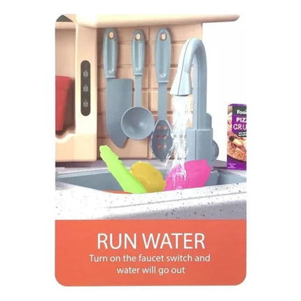 Cocina De Juguete  Con Luz Sonido Y Agua 77 Pcs - 80x46x30 X