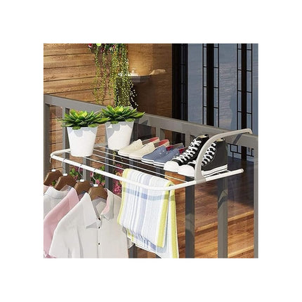 Tendedero Plegable  Para Balcón O Ventana 50 X 28 Cm Chico Blanco