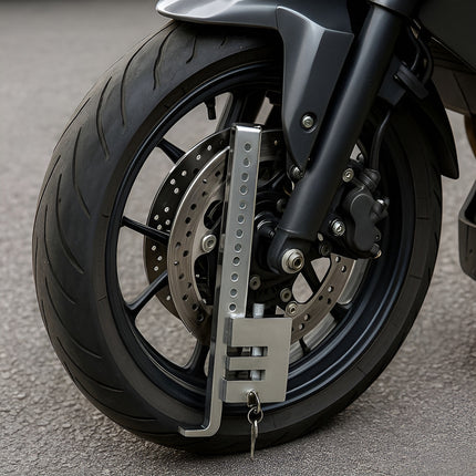 Candado Traba Rueda Seguridad Cq-248 Moto Gris