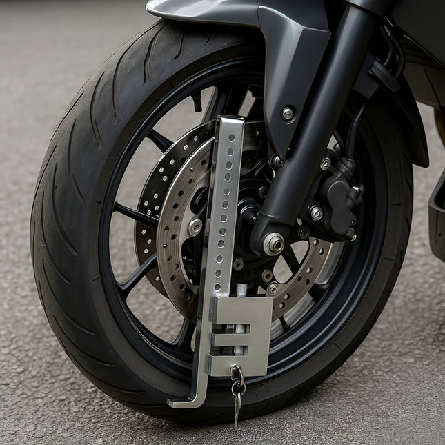 Candado Traba Rueda Seguridad Cq-248 Moto Gris