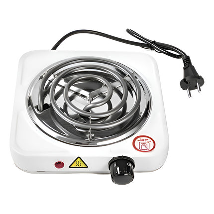 Anafe Eléctrico De 1 Hornalla Con Espiral 1000w Potencia Blanco