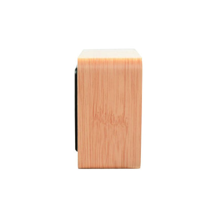Reloj Digital Bloque De Madera Lh-4649 Marrón Claro