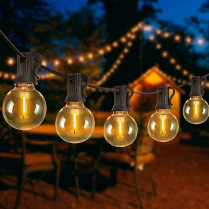 Guirnalda Luces Led Calida Con Control Panel Solar Vintage V