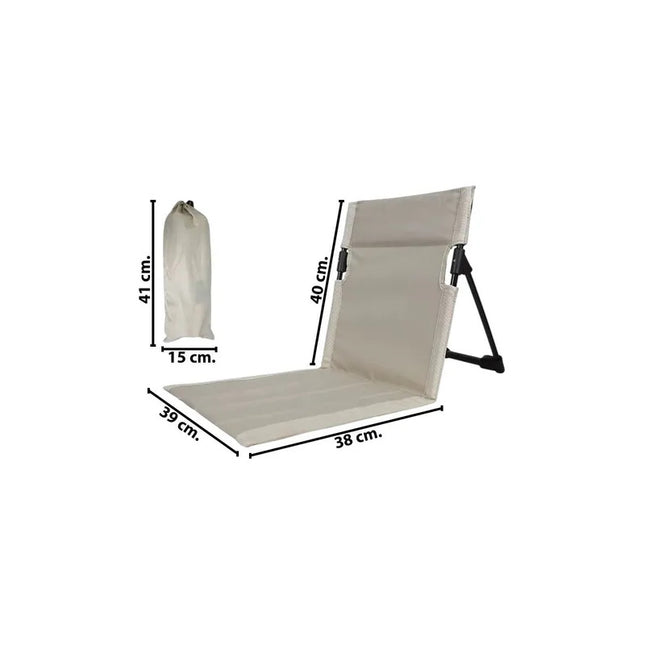 Reposera Portátil Asiento Con Respaldo Ideal Camping Playa V