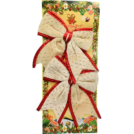 Moñas Navideñas X 2 Unidades 12x12cm Ccm00700 V