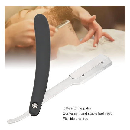 Navaja De Corte Para Barbería O Peluquería Negro/plateado