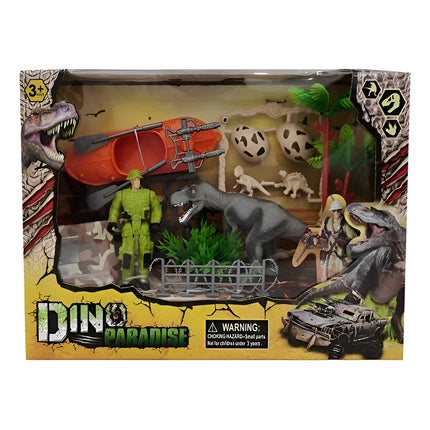 Arqueologo Con Dinosaurio Y Accesorios, En Caja C
