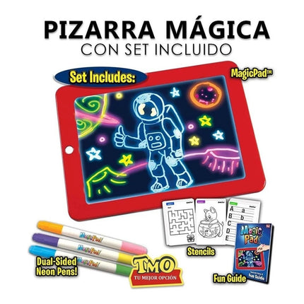 Pizarra Mágica Didáctica Infantil 3d Con Luces Led Niños
