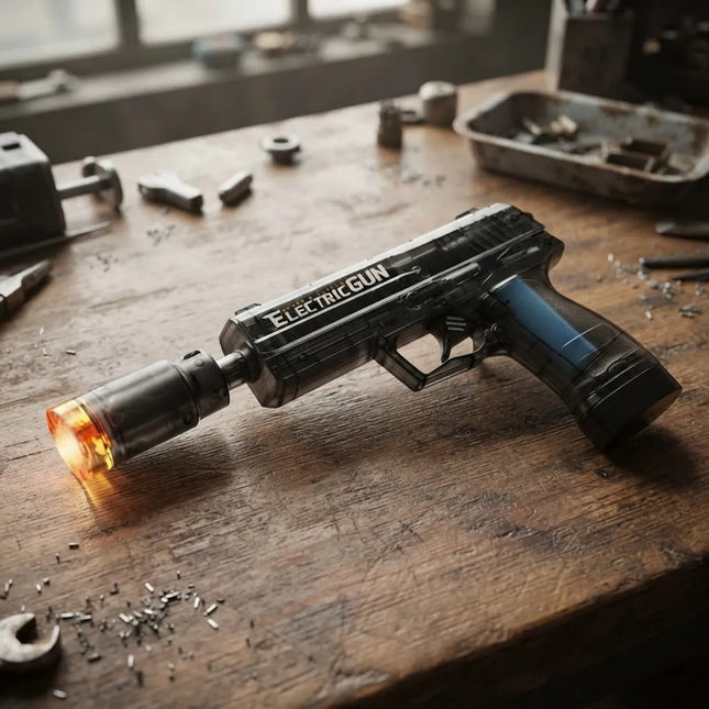 Pistola De Agua Recargable Con Luz Led Y Sonido Byy005 V