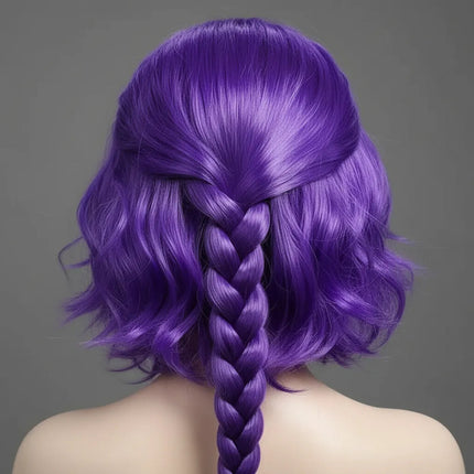 Peluca Violeta Para Cosplay Largo 60cm Violeta 1