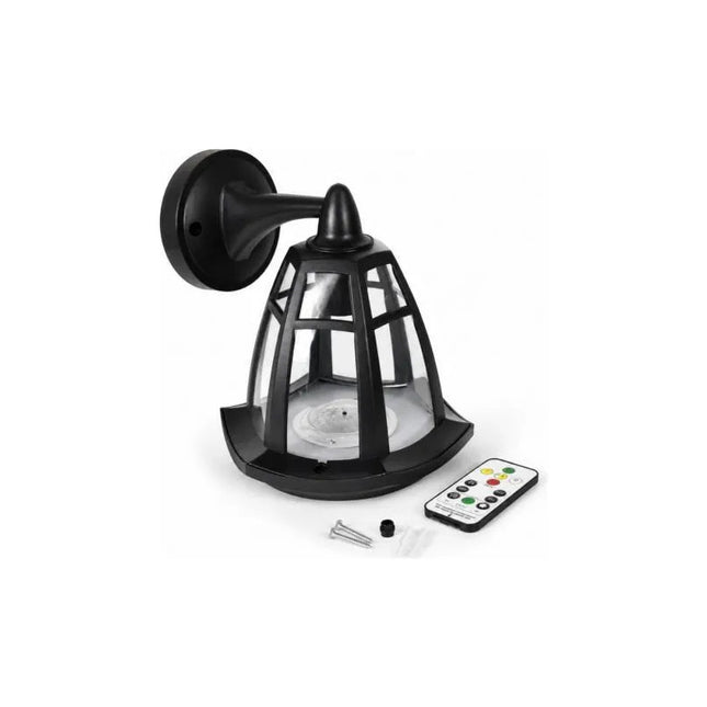 Lampara De Pared Solar Eléctrica Con Control Remoto Cep00927 Negro