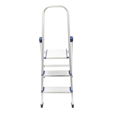 Escalera De Aluminio 3 Escalones  120kg Gris