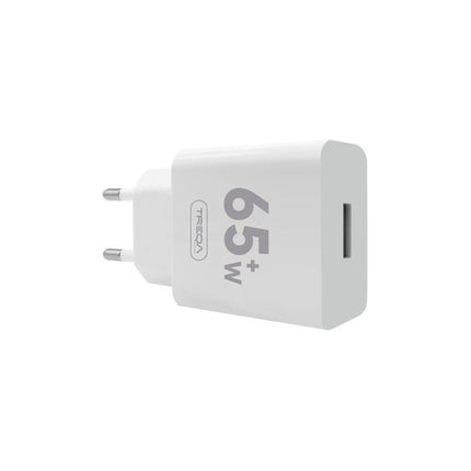 Cargador Ficha Usb Carga Rápida 65w Blanco Treqa Blanco